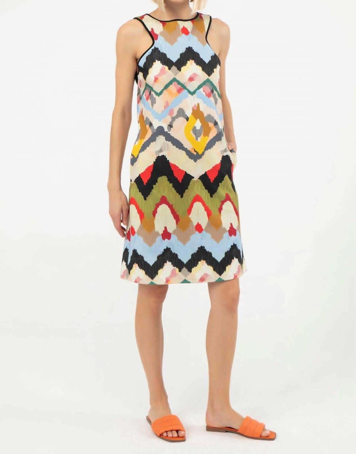 Style 1-3881873277-3471 ISLE by Melis Kozan Size S Halter Multicolor Cocktail Dress on Queenly