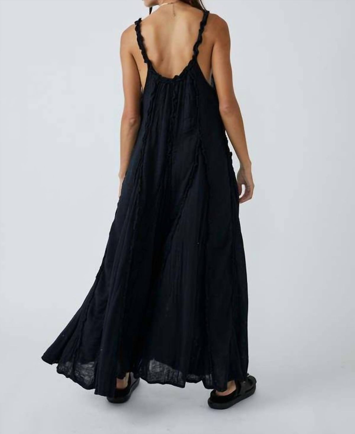 Style 1-4109355146-3014 Free People Size M Black Floor Length Maxi on Queenly