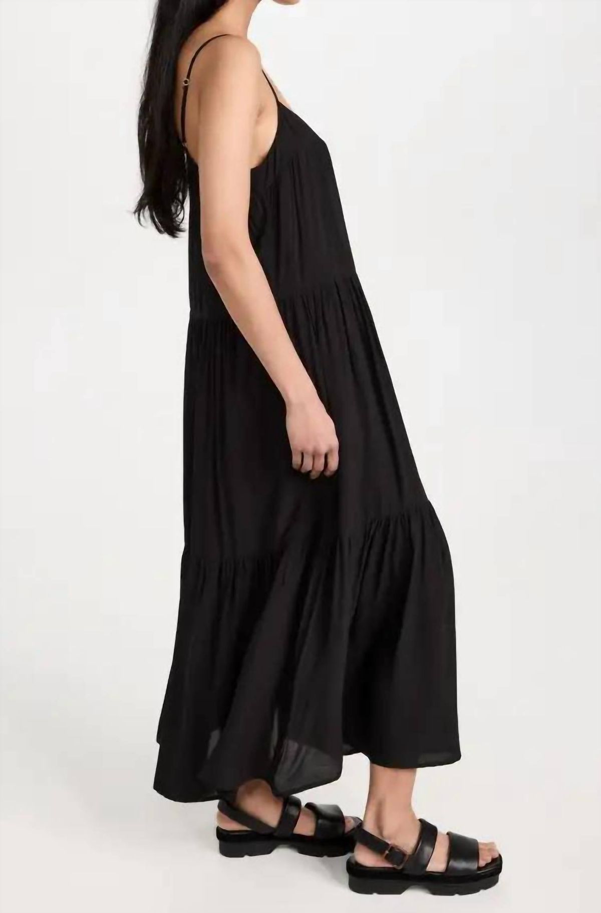 Style 1-758209273-5460 Z Supply Size L Black Floor Length Maxi on Queenly