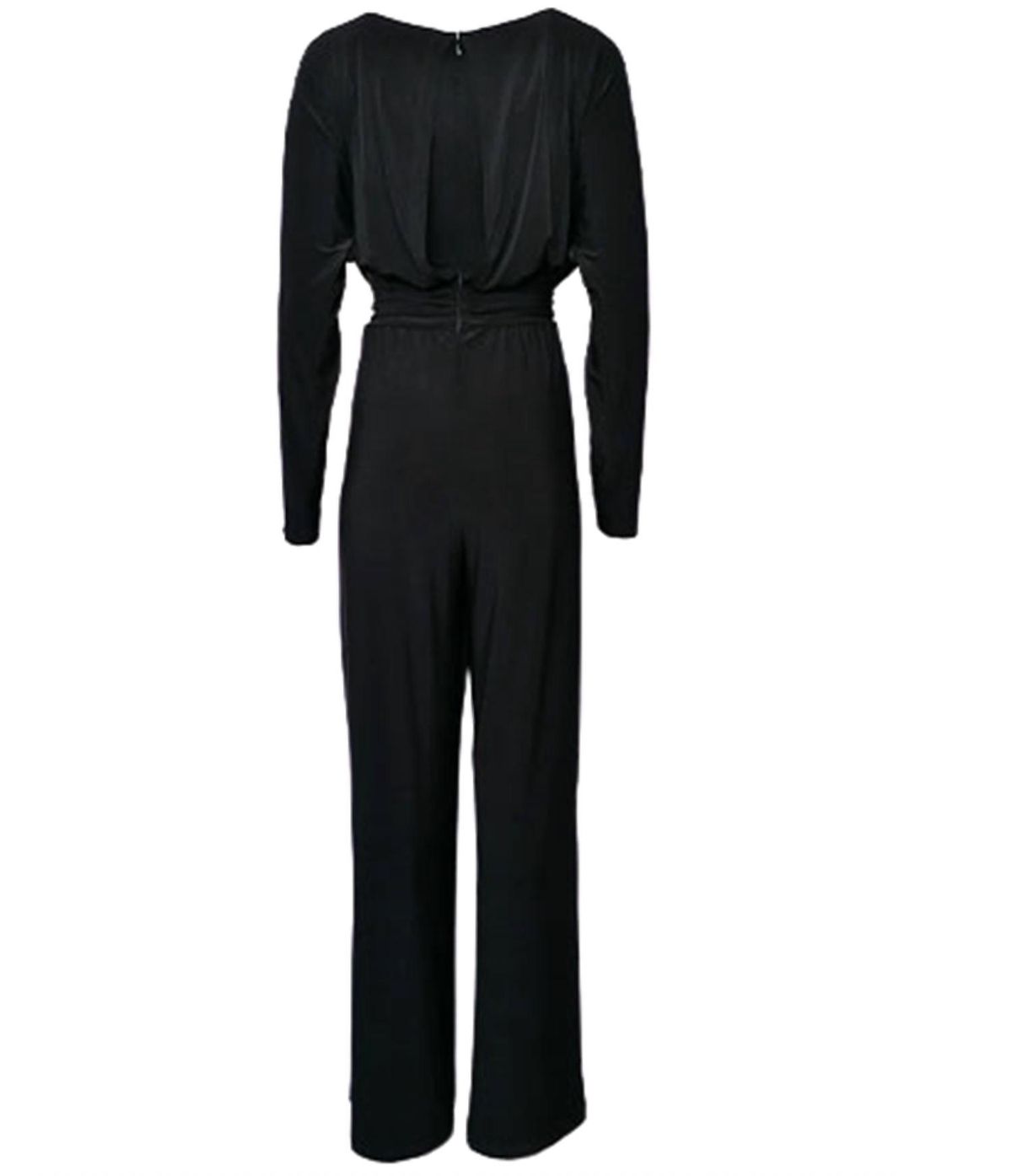 Style 1-778189889-98 Joseph Ribkoff Size 10 Black Formal Jumpsuit on Queenly