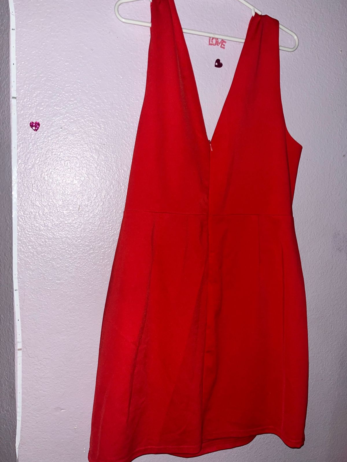 Forever 21 Size 3X Homecoming Plunge Red Side Slit Dress on Queenly