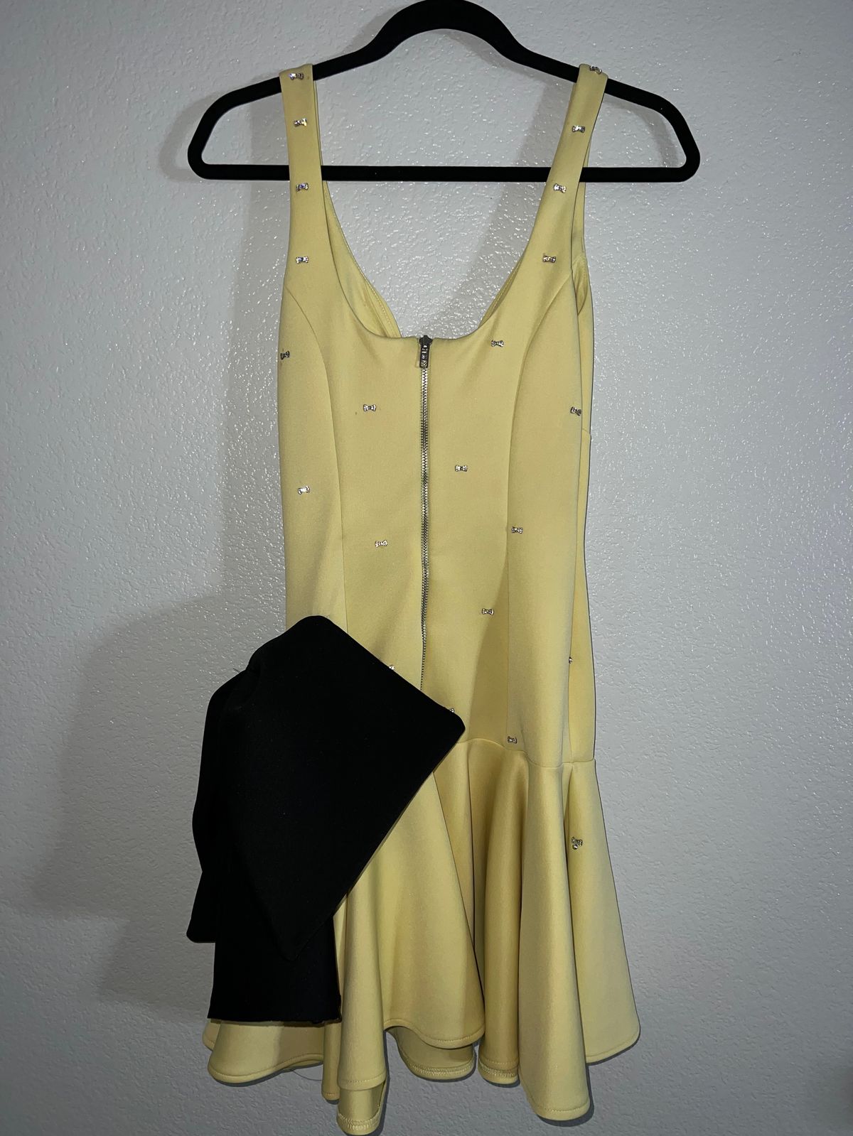 Asos Size S Nightclub Plunge Yellow Cocktail Dress on Queenly