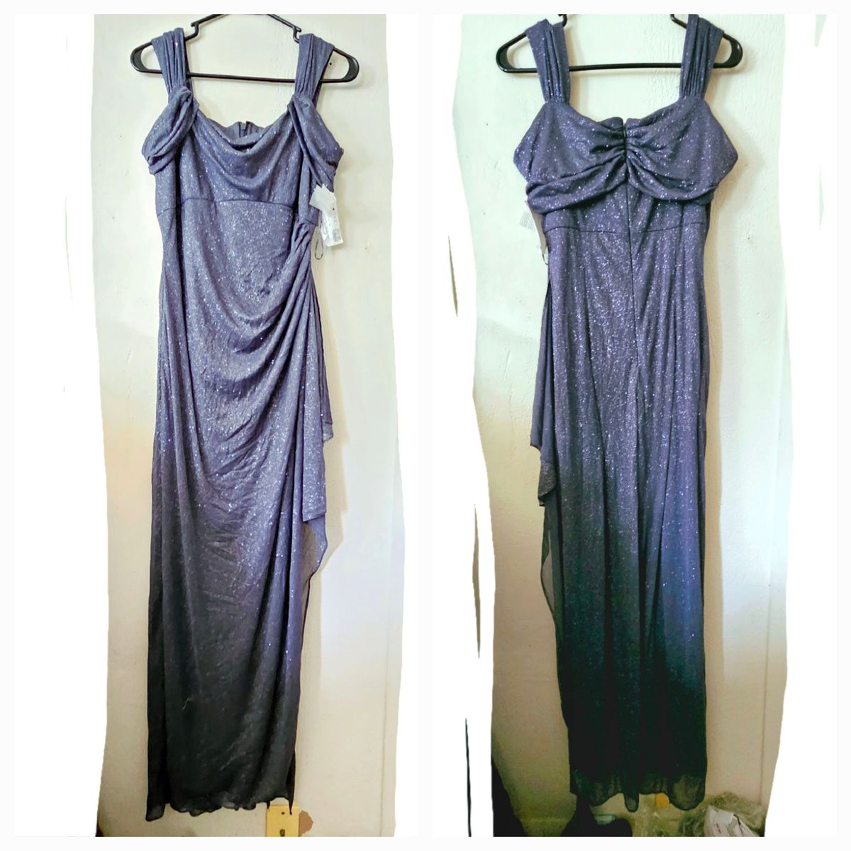 Alex Evenings Goddess Dress Size 6 Gray Ball Gown on Queenly