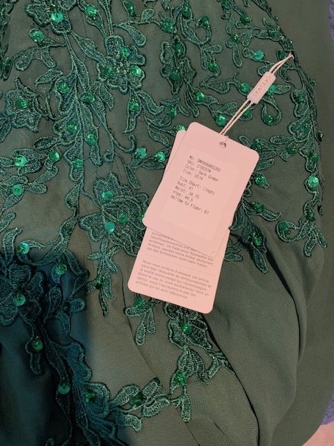 Stacees Size 14 Green Ball Gown on Queenly