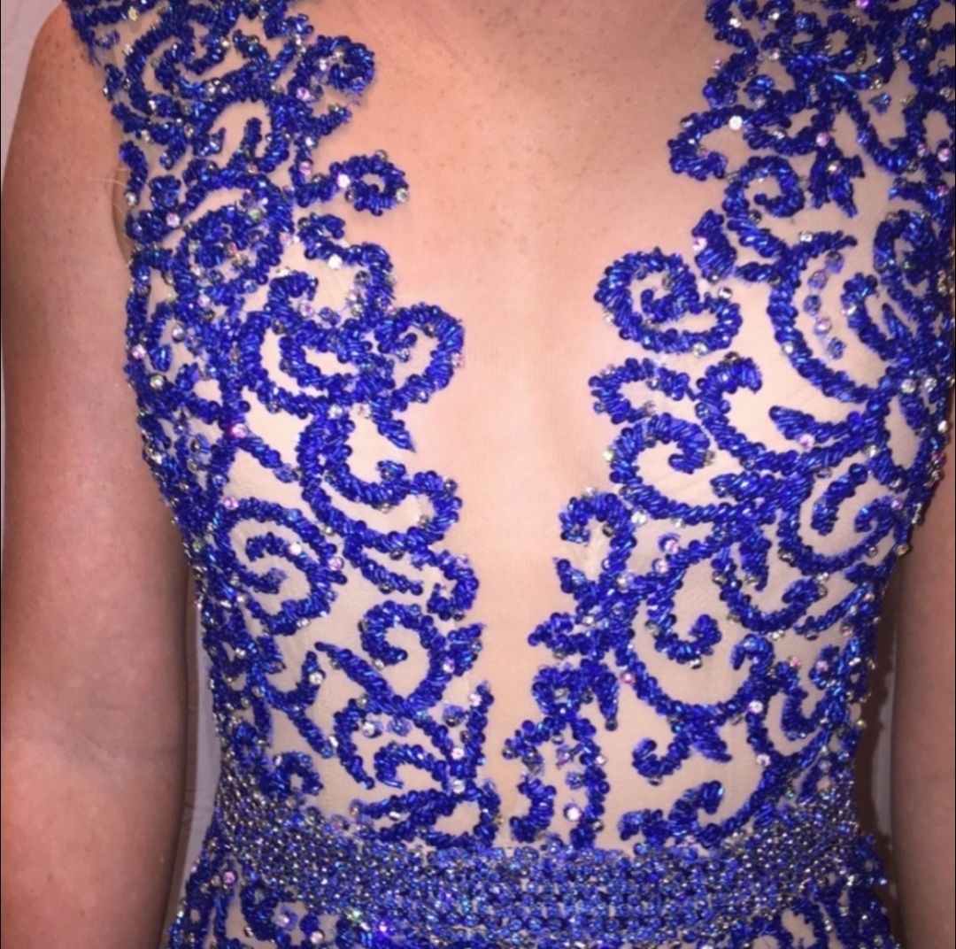 Sherri Hill Size 4 Blue A-line Dress on Queenly
