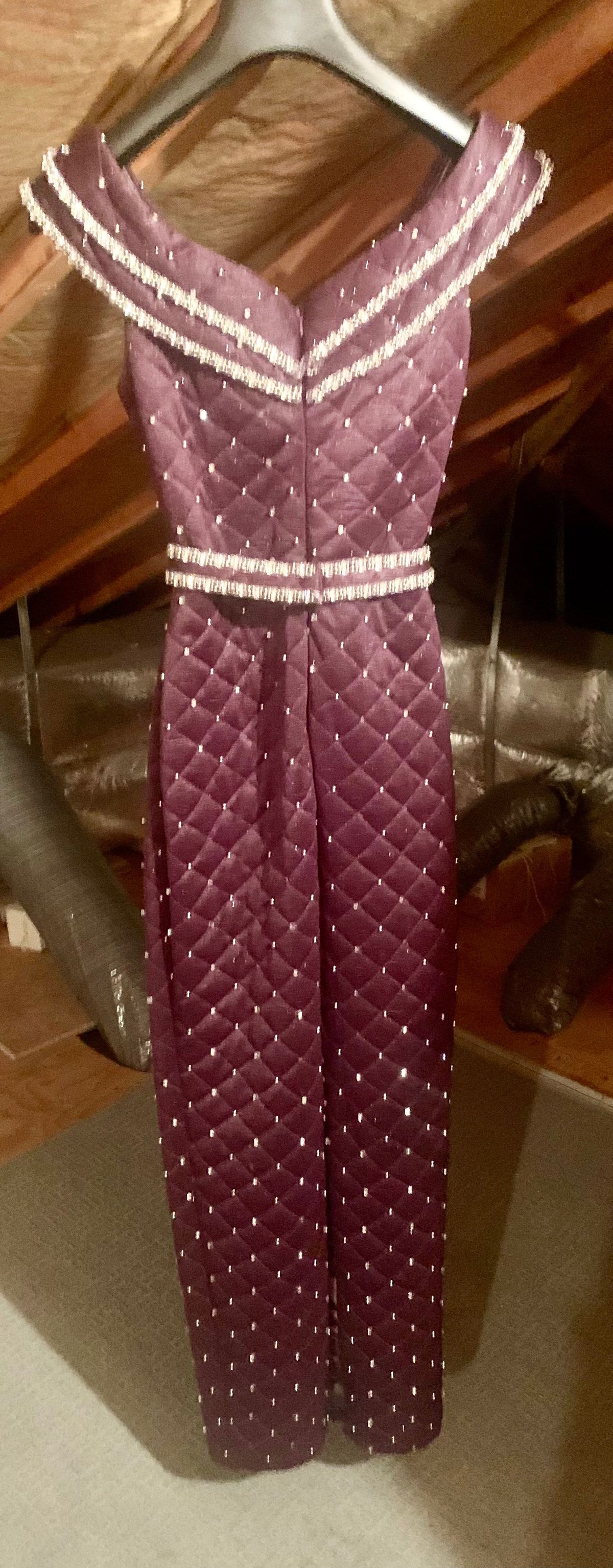 Size 6 Off The Shoulder Purple Floor Length Maxi on Queenly