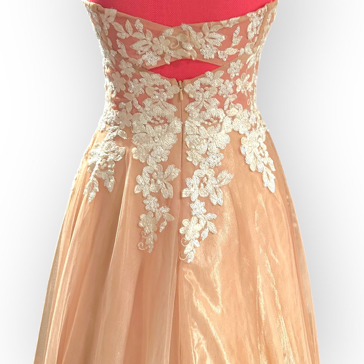 Lulus Size 2 Prom Strapless Pink A-line Dress on Queenly