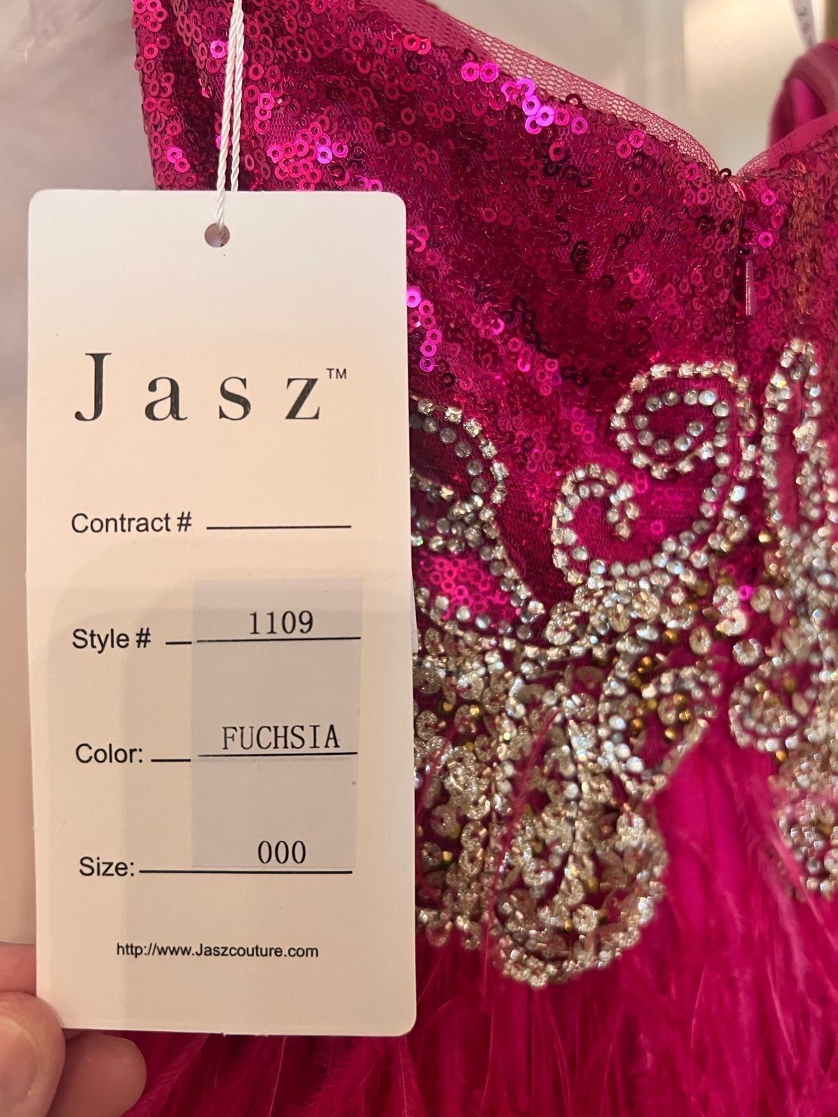 Jasz Couture Size 00 Prom Sequined Pink Cocktail Dress on Queenly