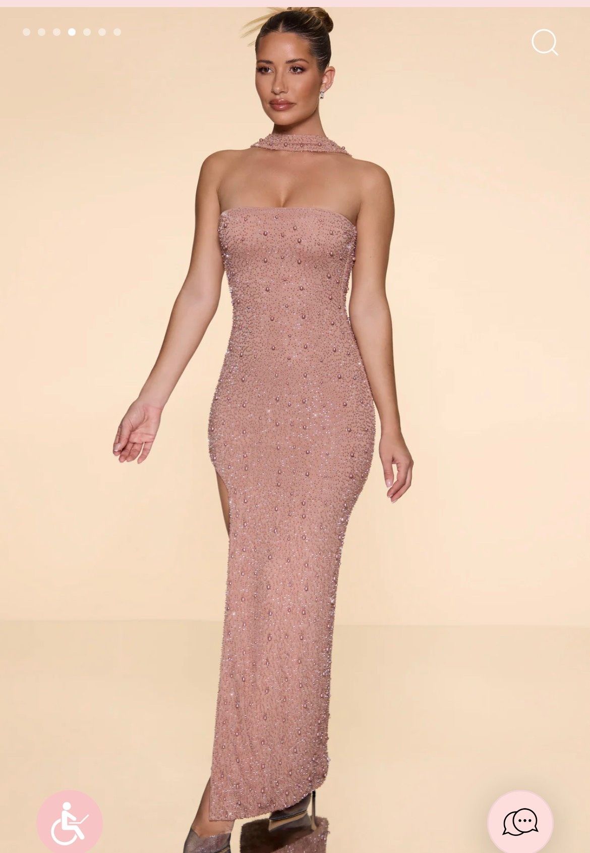 Style 6126 Oh Polly Size 0 Prom Strapless Nude Mermaid Dress on Queenly