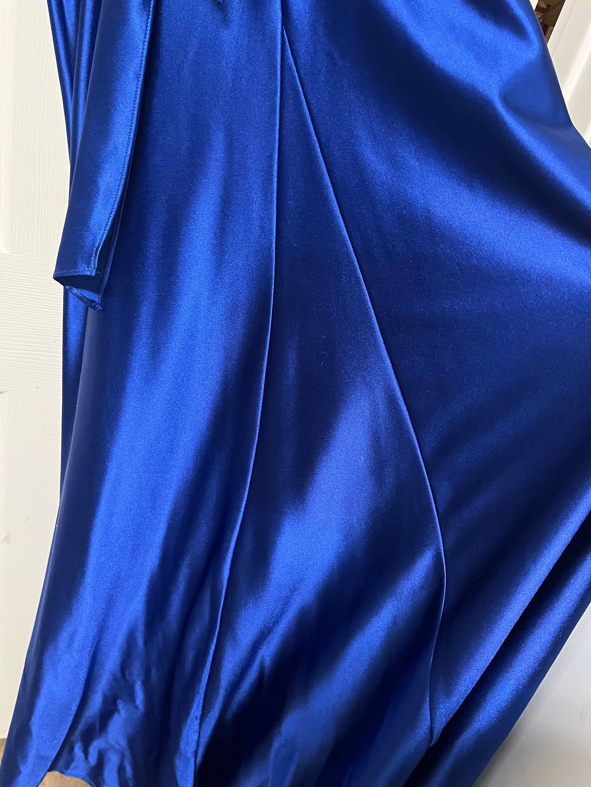 Size 4 Prom Halter Blue A-line Dress on Queenly