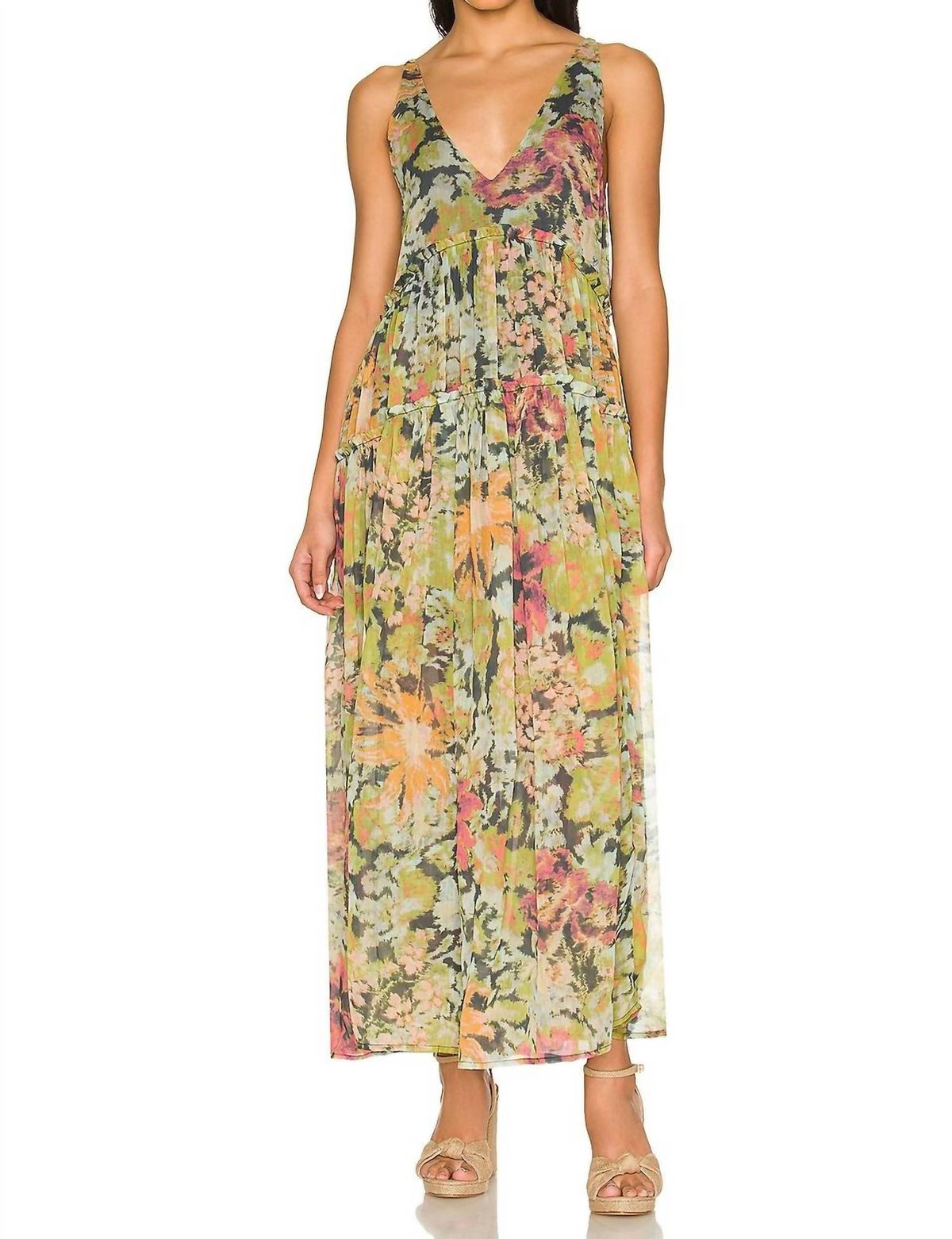 Style 1-1698155475-3014 Free People Size M Floral Multicolor Floor Length Maxi on Queenly