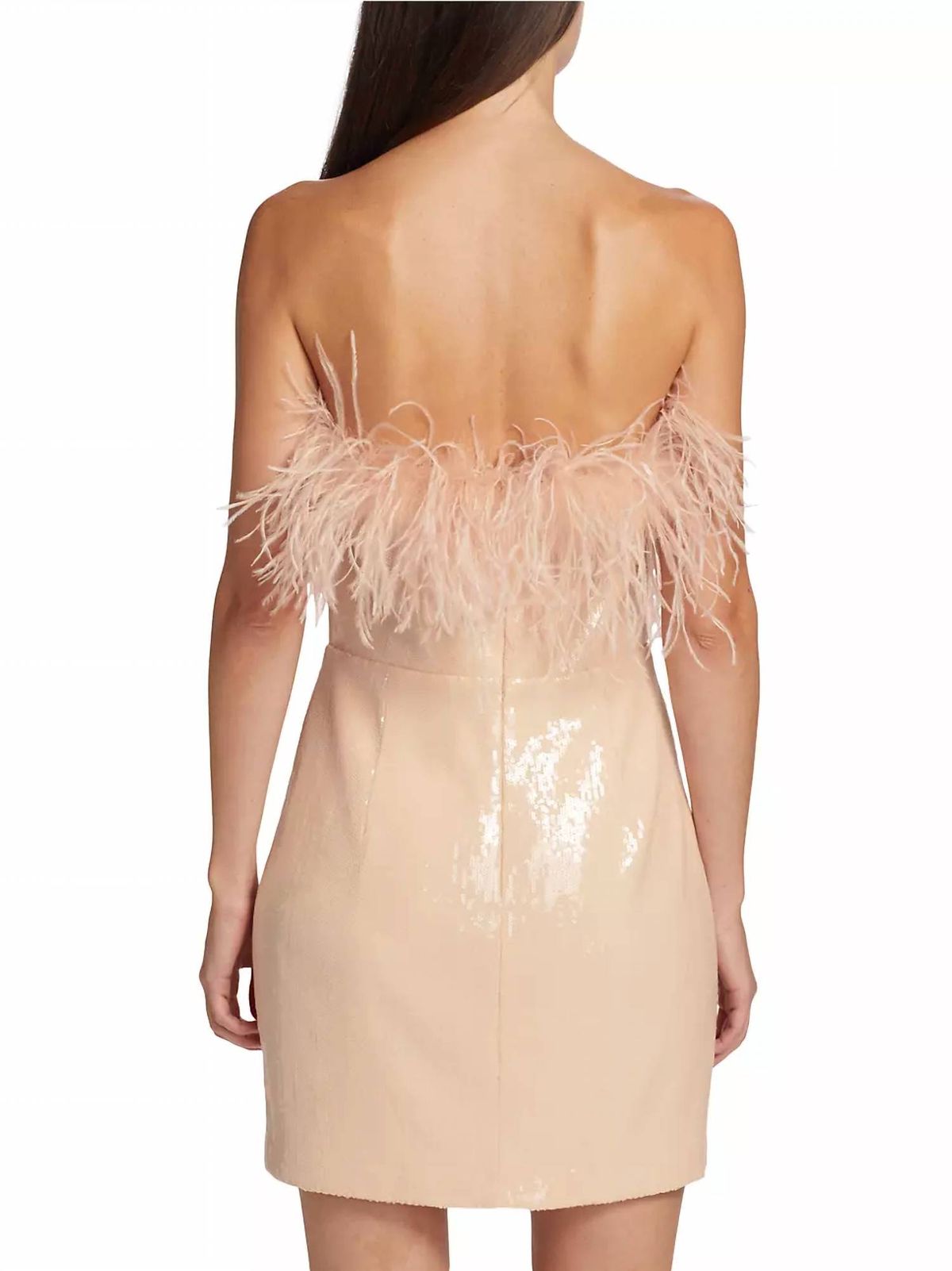 Style 1-24964127-3472 Amanda Uprichard Size S Strapless Nude Cocktail Dress on Queenly
