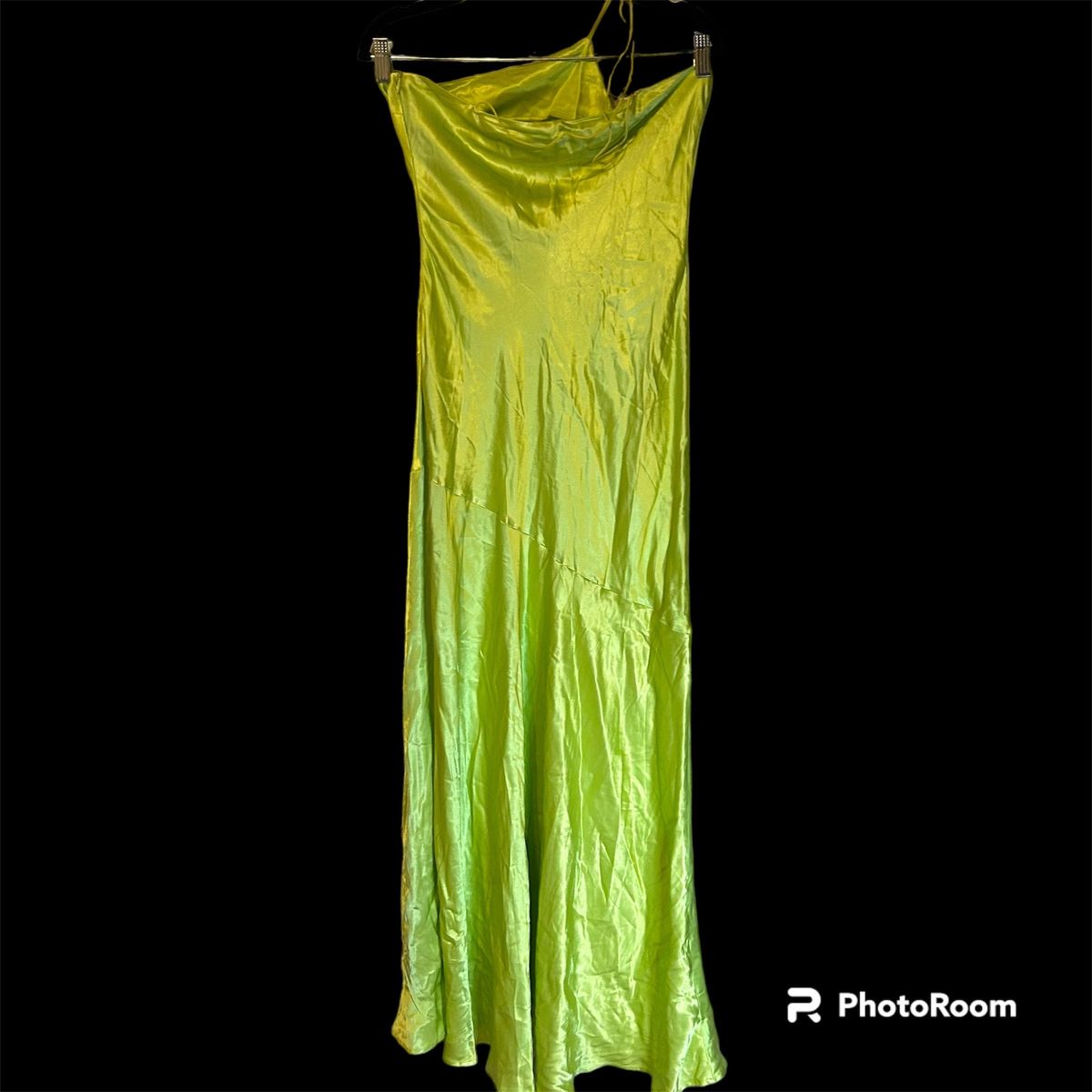 Meshki Size L Halter Sheer Green Mermaid Dress on Queenly