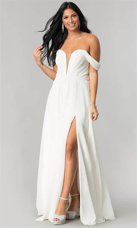 Style 8088 Faviana Size 4 Wedding Plunge Sheer White A-line Dress on Queenly
