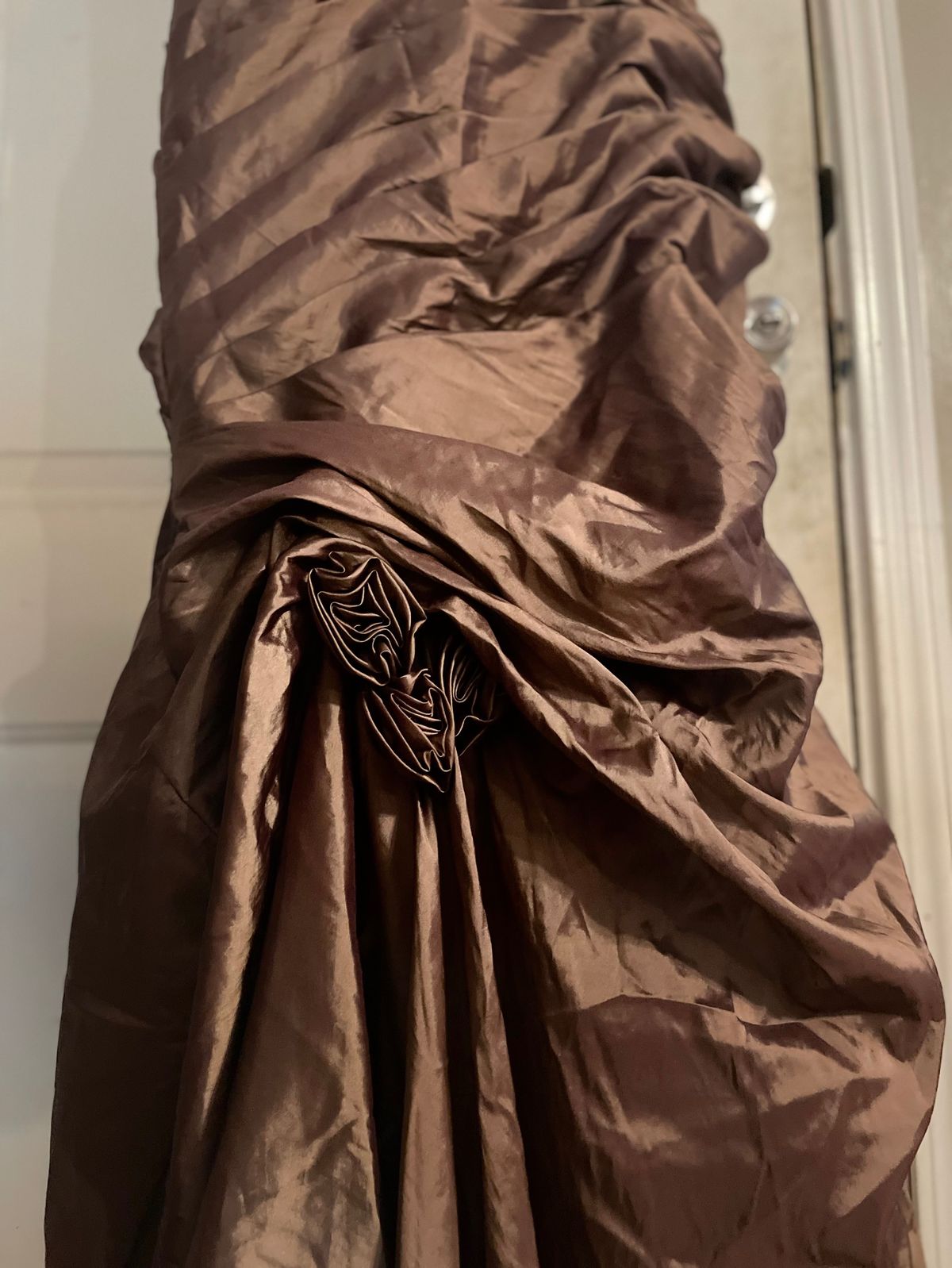 Impressions Size 14 Strapless Brown Mermaid Dress on Queenly