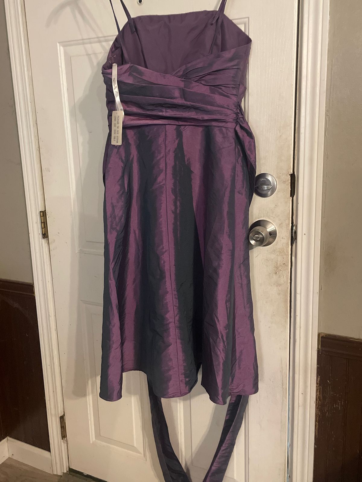 Da Vinci Size 10 Strapless Purple A-line Dress on Queenly