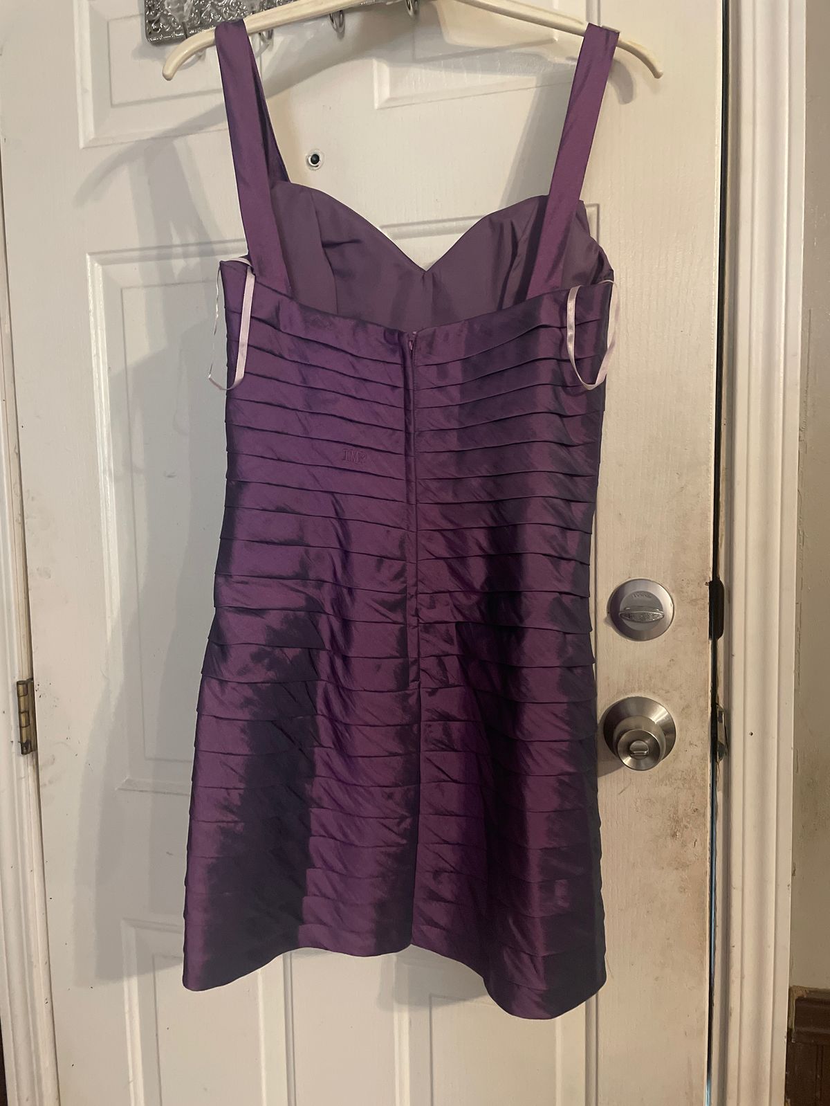 Impression Size 12 Plunge Purple Cocktail Dress on Queenly