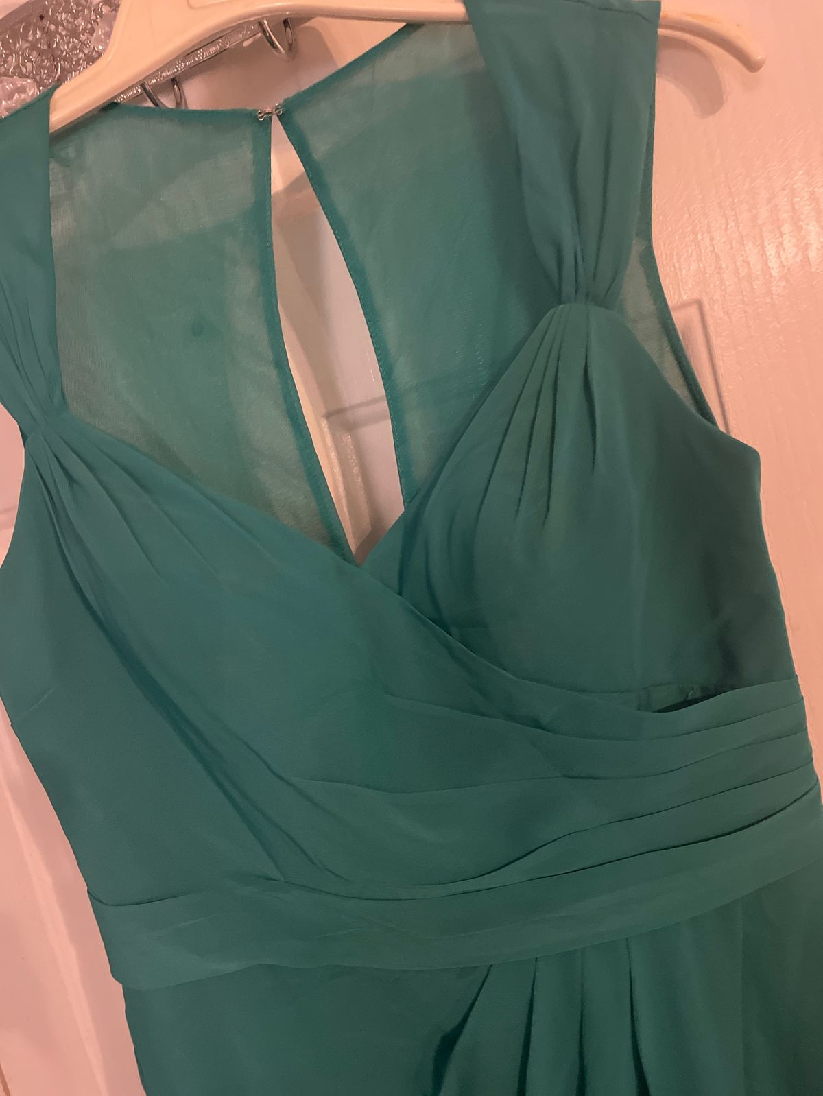 Impression Size 14 Plunge Emerald Green A-line Dress on Queenly