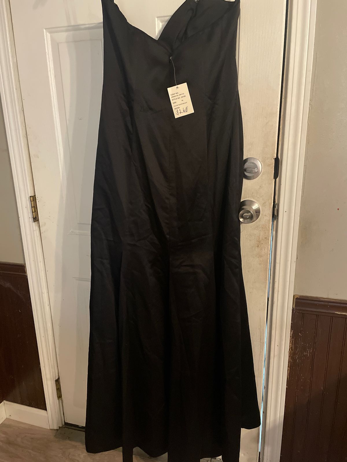 Impression Size 14 Strapless Black A-line Dress on Queenly