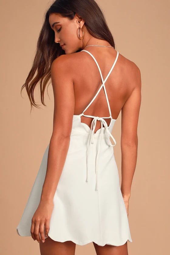 Style 221754 Lulus Size XS Nightclub Plunge White Cocktail Dress on Queenly