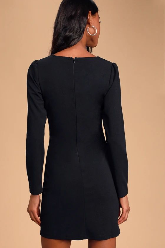 Style 873902 Lulus Size 00 Long Sleeve Black Cocktail Dress on Queenly