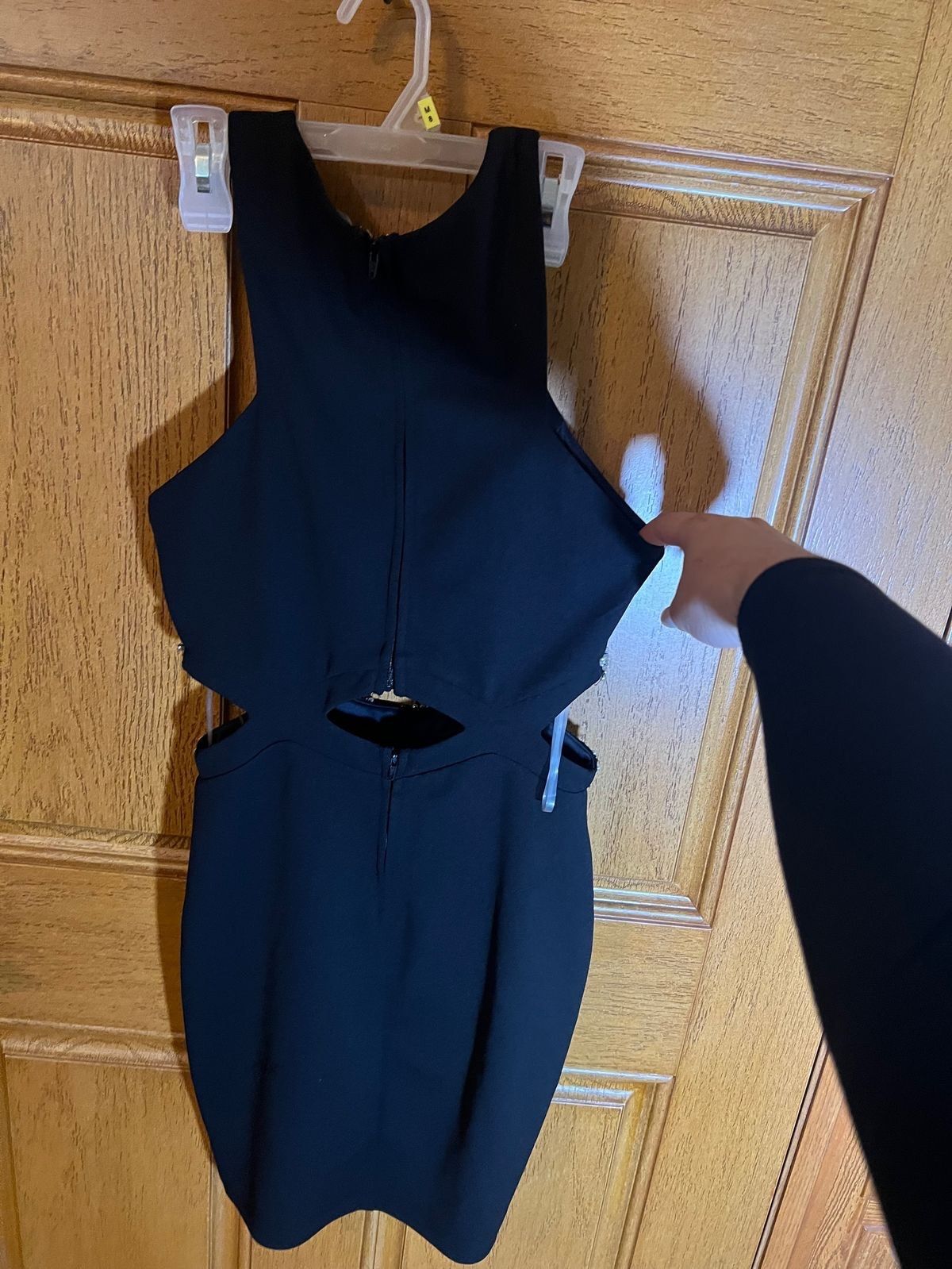 White House Black Market Size S Prom High Neck Black Cocktail Dress on Queenly