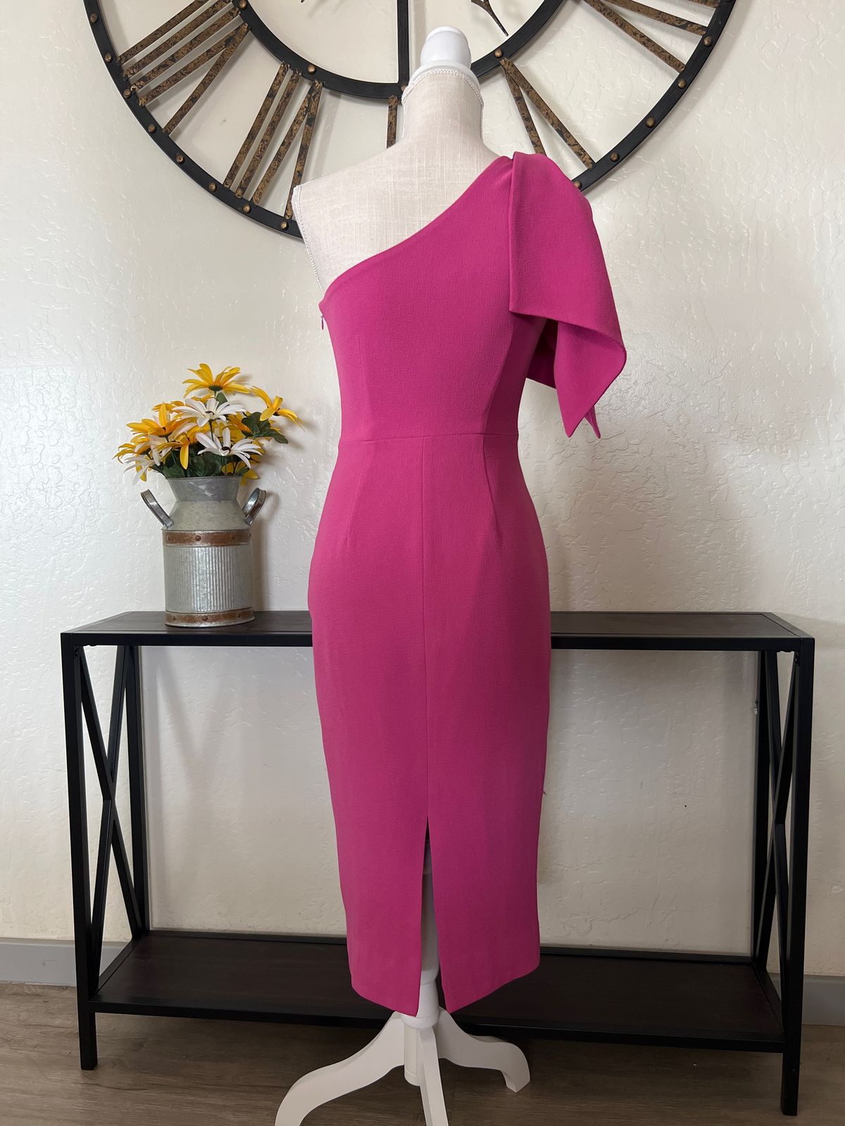 Size XS Wedding Guest One Shoulder Pink Cocktail Dress on Queenly