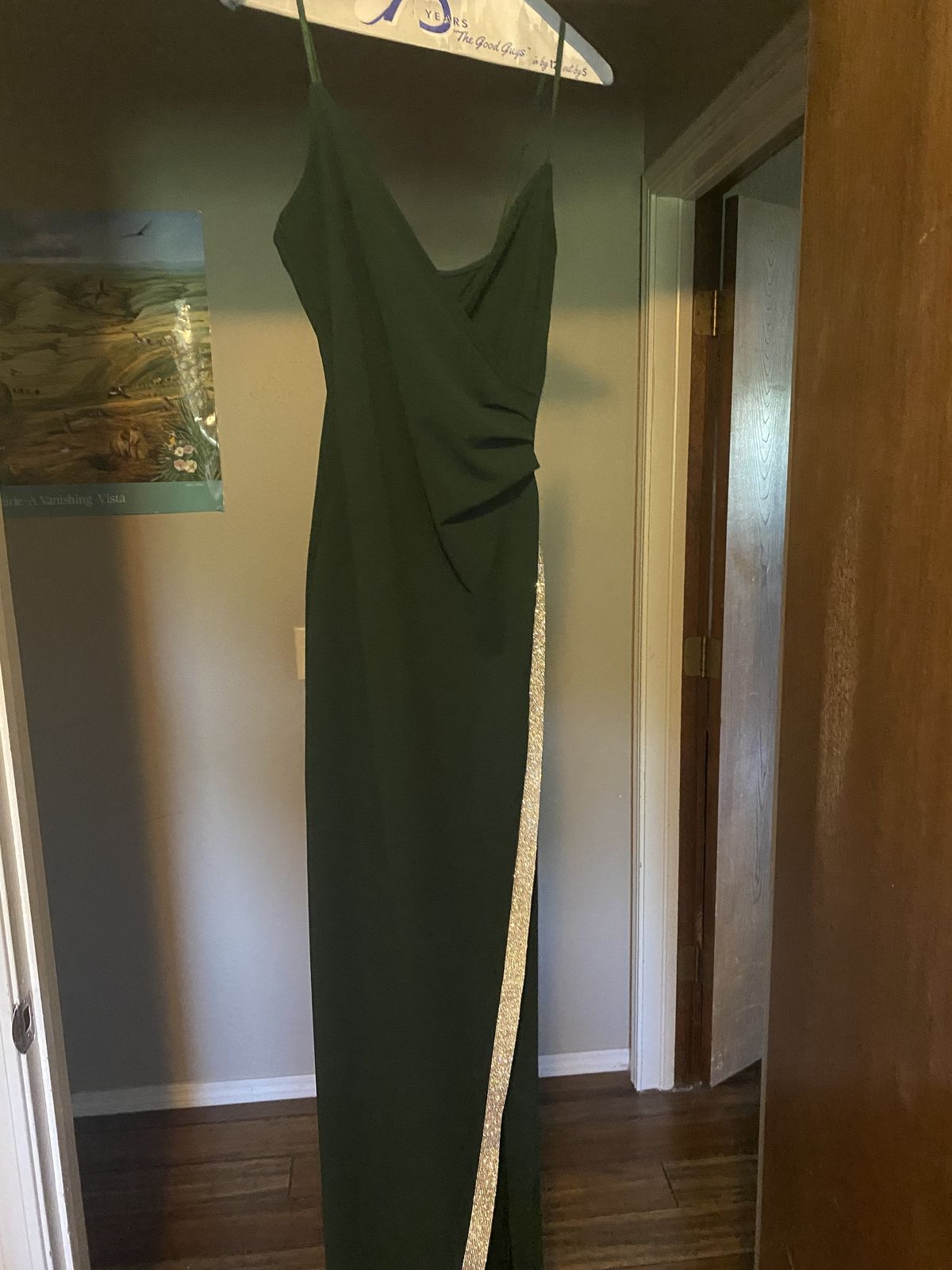 Honey and Rosie Size 6 Green Side Slit Dress on Queenly