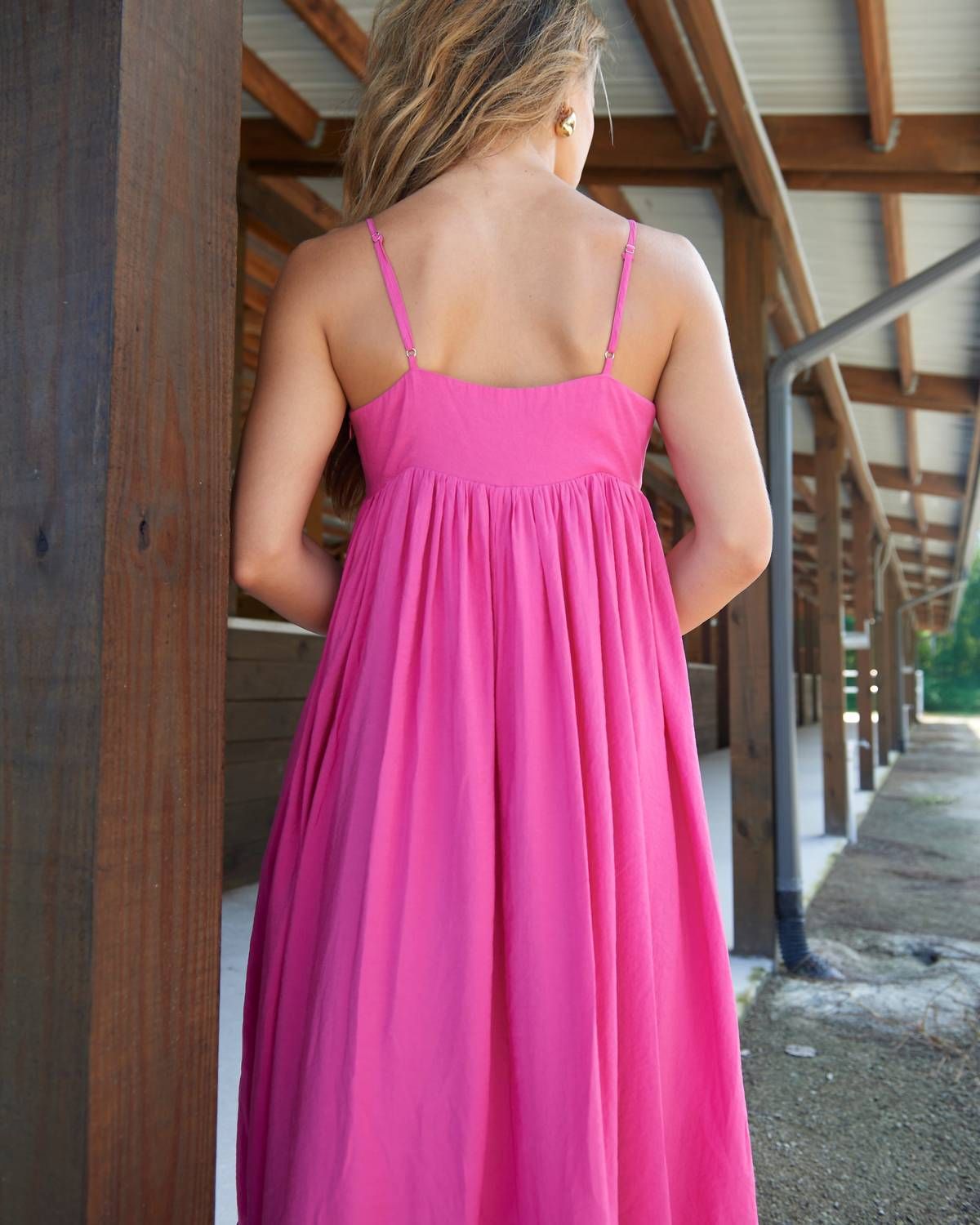 Style 1-1102085376-3014 2.7 AUGUST APPAREL Size M Pink Floor Length Maxi on Queenly