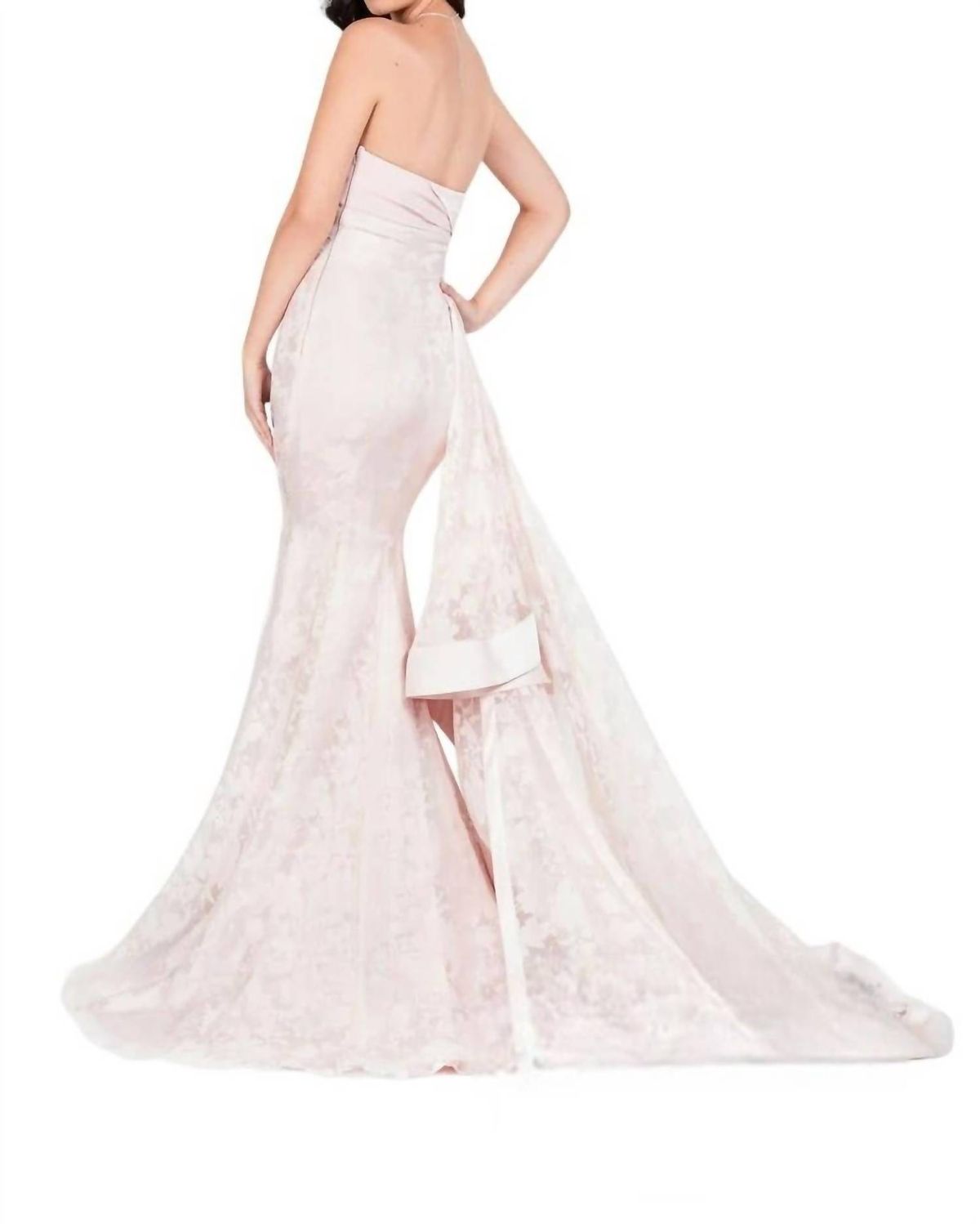 Style 1-1167267659-2168 Terani Couture Size 8 Strapless Pink Mermaid Dress on Queenly