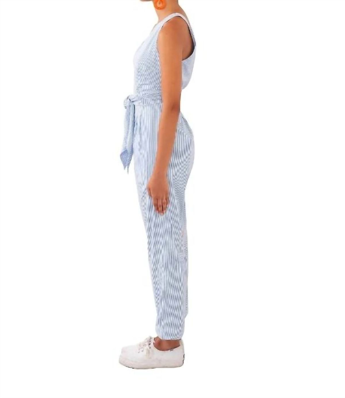 Style 1-1351934026-2696 GRETCHEN SCOTT Size L Light Blue Formal Jumpsuit on Queenly