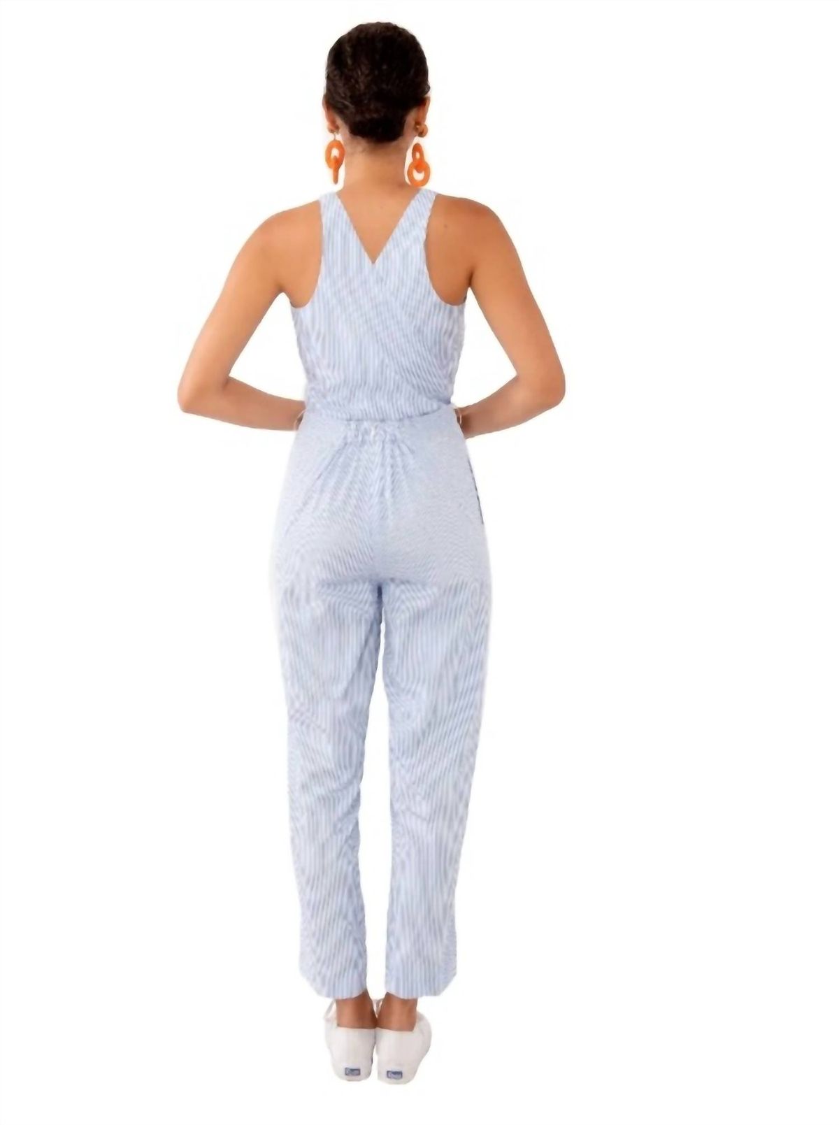 Style 1-1351934026-2696 GRETCHEN SCOTT Size L Light Blue Formal Jumpsuit on Queenly