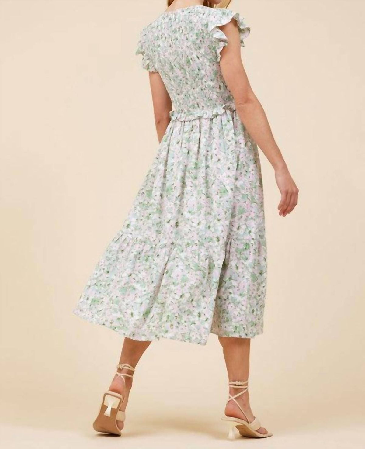 Style 1-1971516318-3011 moodie Size M Floral Green Cocktail Dress on Queenly