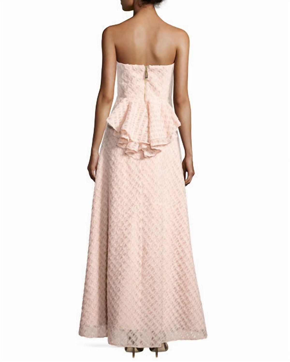 Style 1-2394311459-1498 Nicole Miller Size 4 Strapless Pink Floor Length Maxi on Queenly