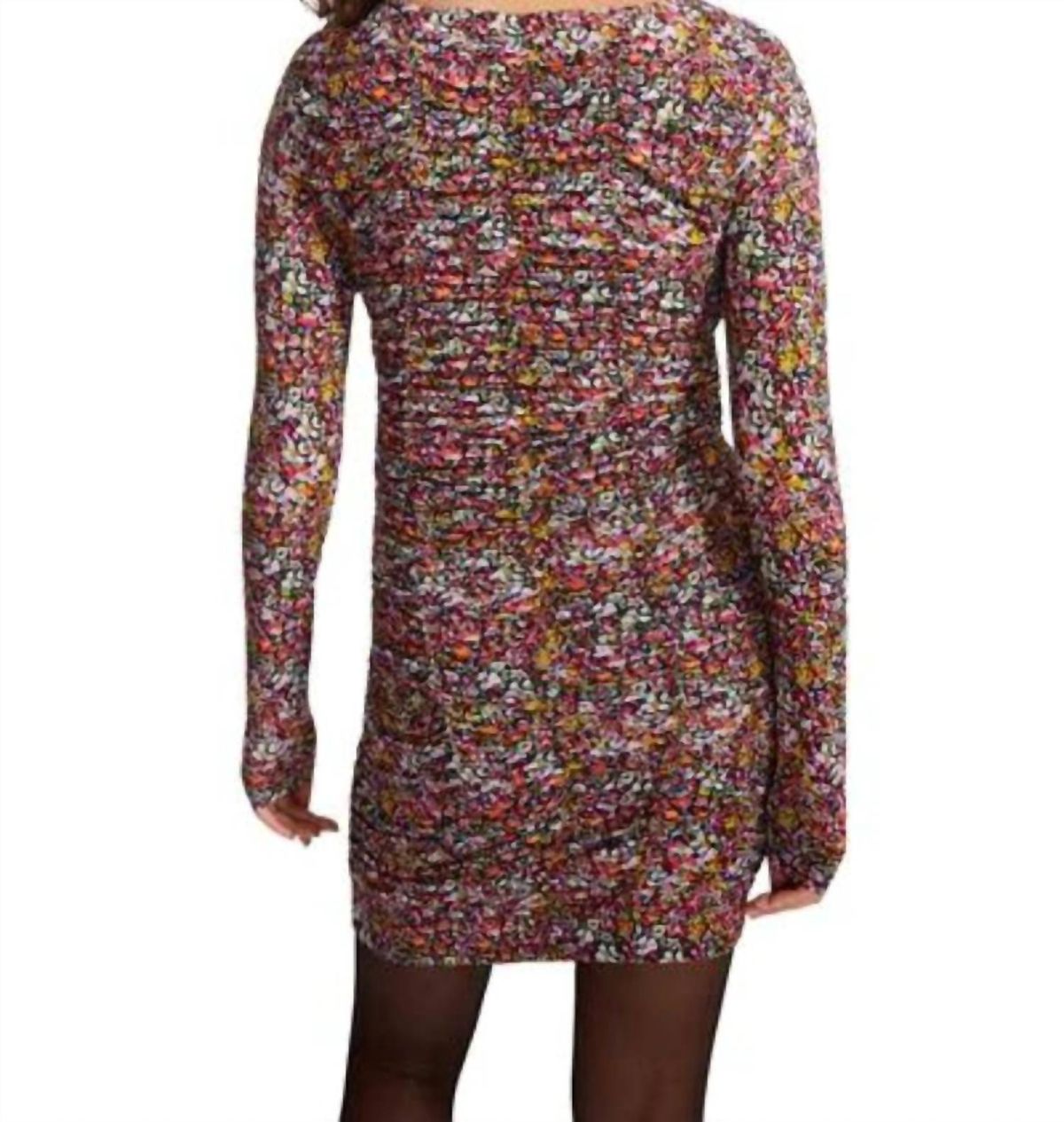 Style 1-3583606867-3011 STEVE MADDEN Size M Long Sleeve Floral Multicolor Cocktail Dress on Queenly