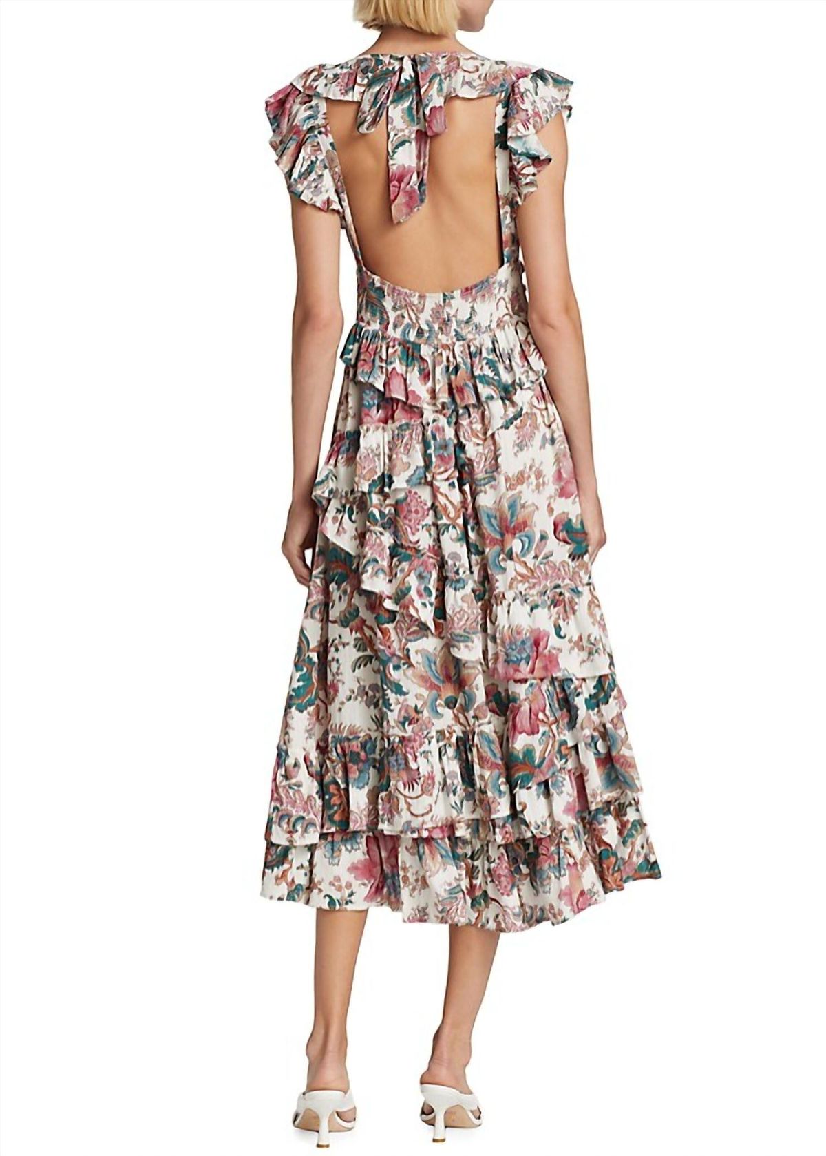 Style 1-3843211583-2696 LOVE THE LABEL Size L Plunge Multicolor Cocktail Dress on Queenly