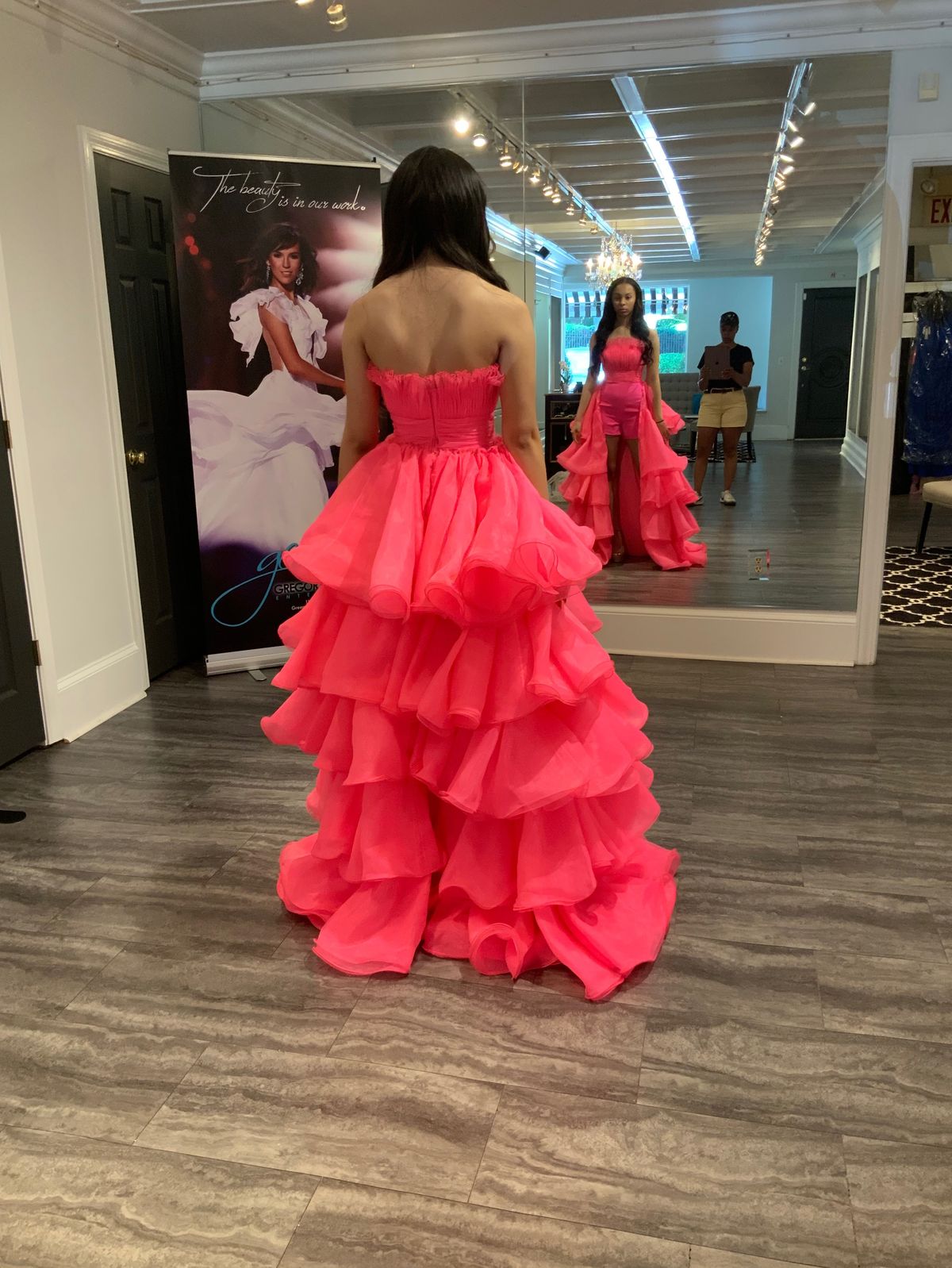 Ashley Lauren Size 2 Pageant Strapless Pink Ball Gown on Queenly