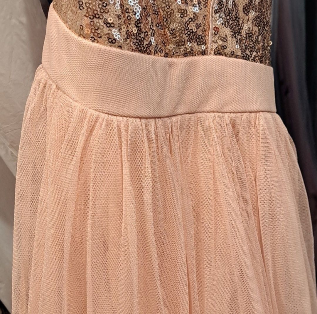 Size 2 Prom Rose Gold Ball Gown on Queenly