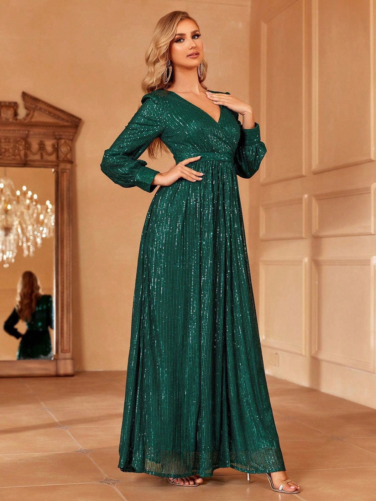 Style FSWD1405 Faeriesty Size XL Green A-line Dress on Queenly