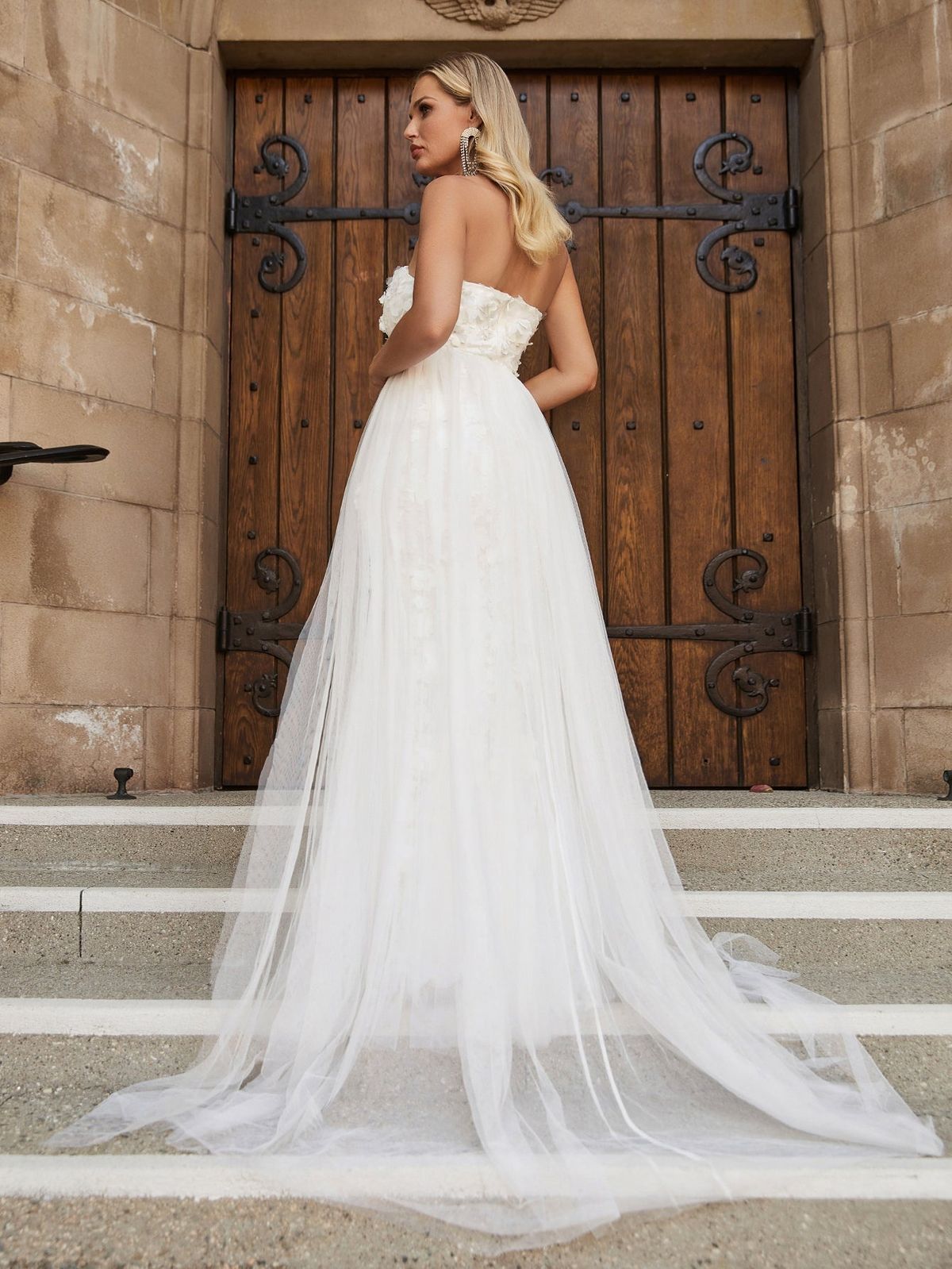 Style FSWD1838 Faeriesty Size XS Sheer White Mermaid Dress on Queenly