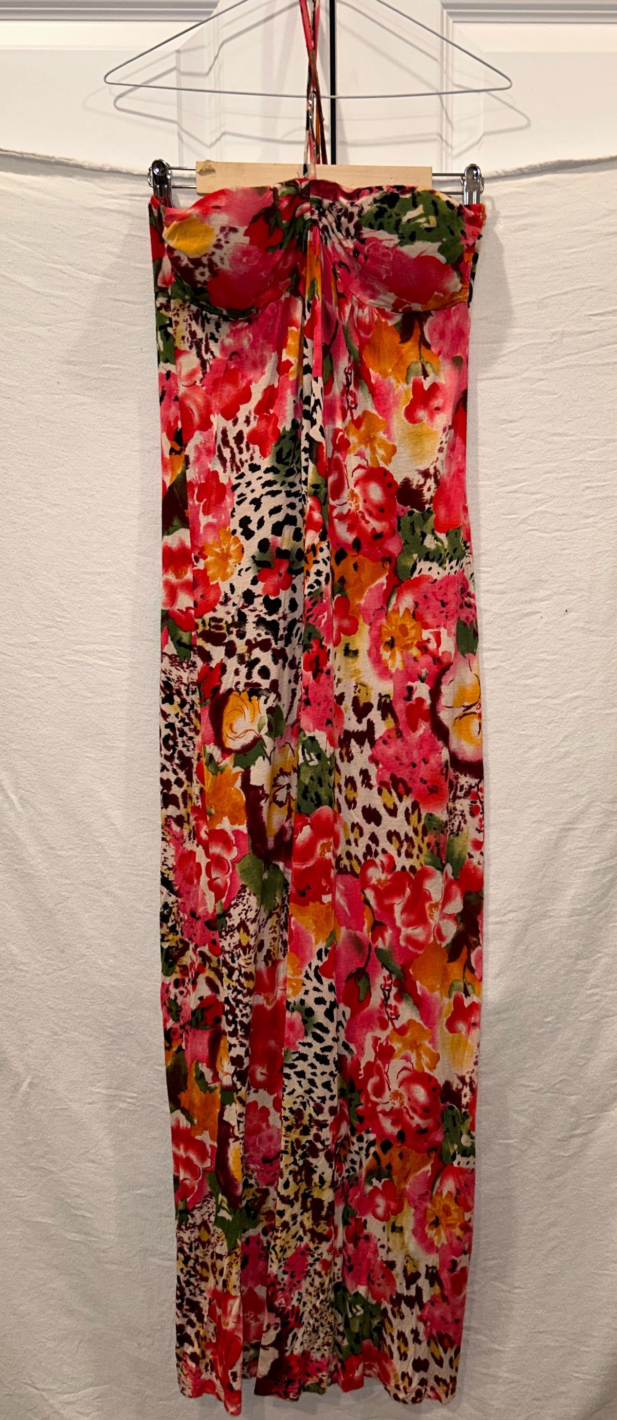 Size L Plunge Multicolor Floor Length Maxi on Queenly