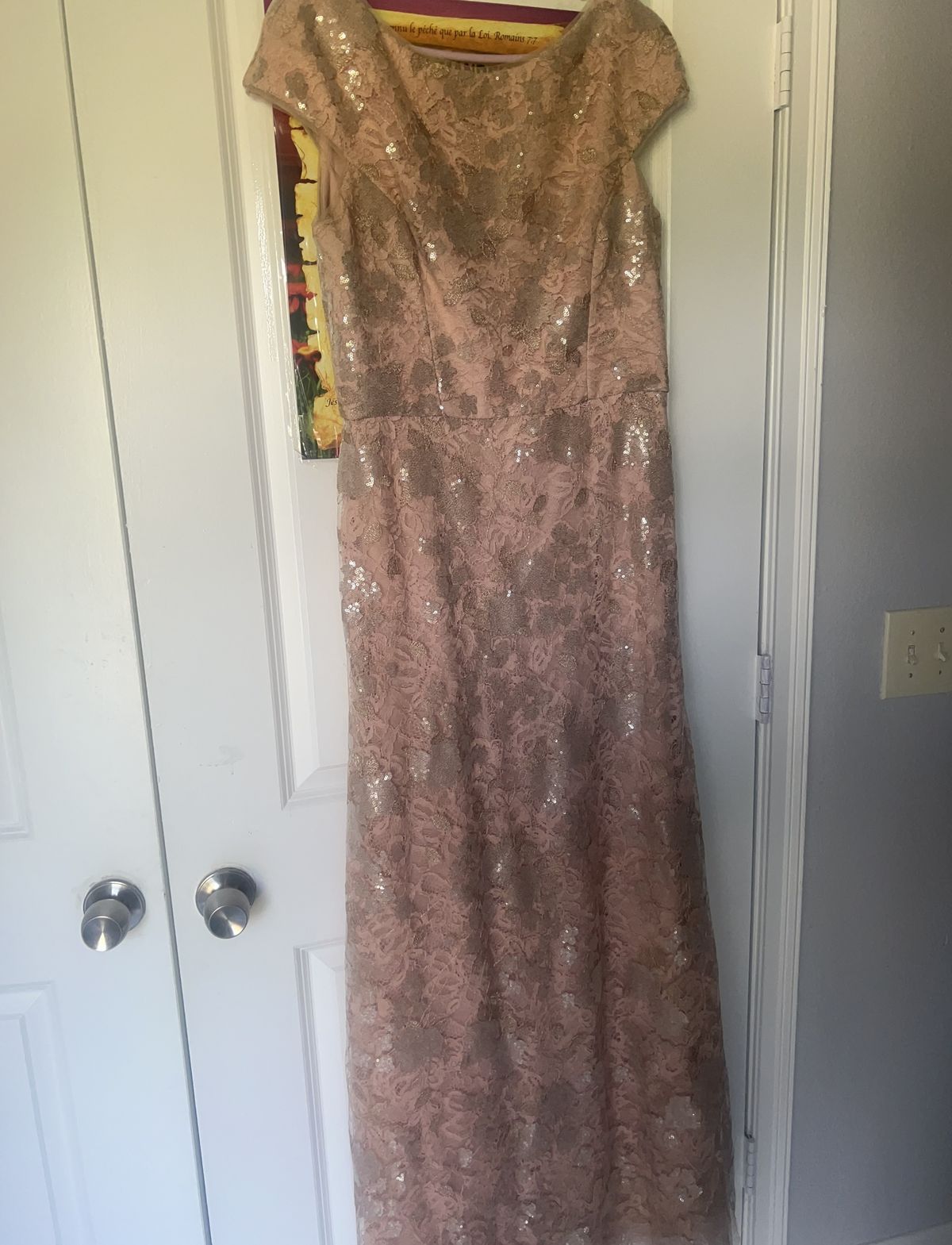 Vera Wang Size 12 Wedding Guest Strapless Nude Floor Length Maxi on Queenly