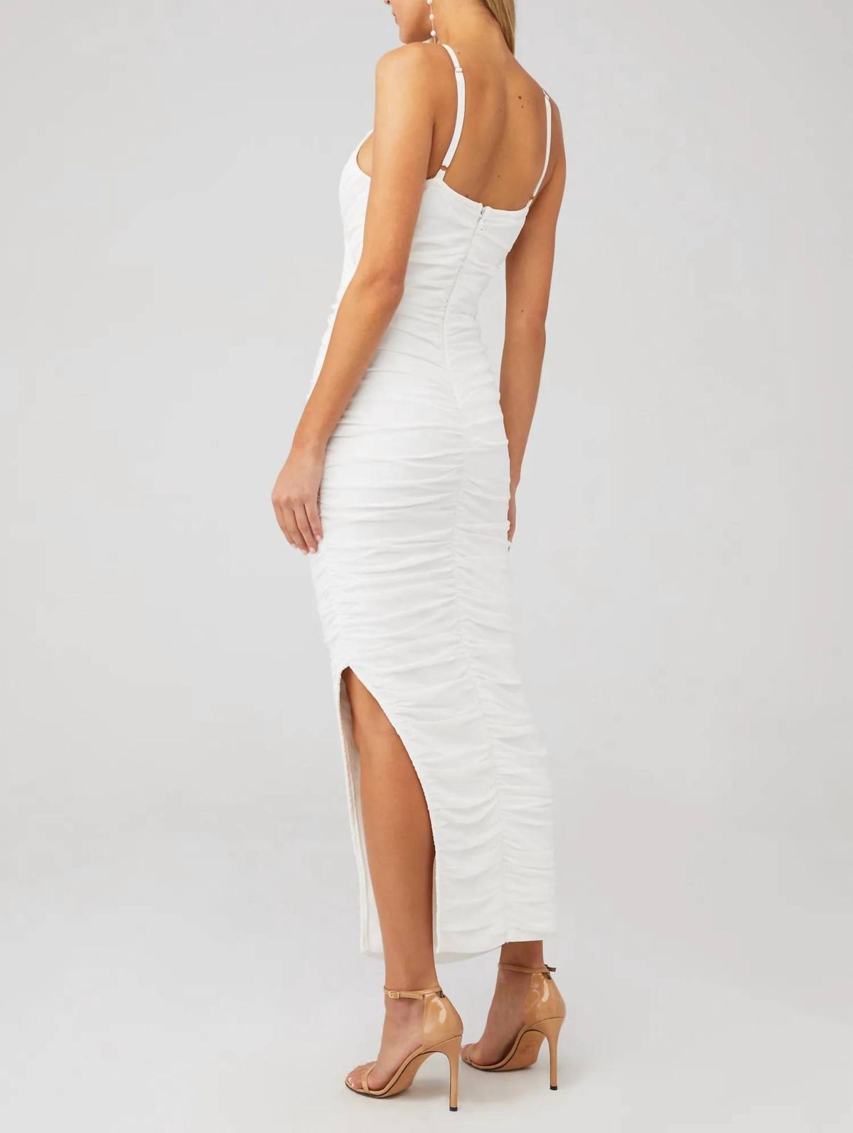 Style 1-1567077477-3236 ELLIATT Size S Sheer White Side Slit Dress on Queenly