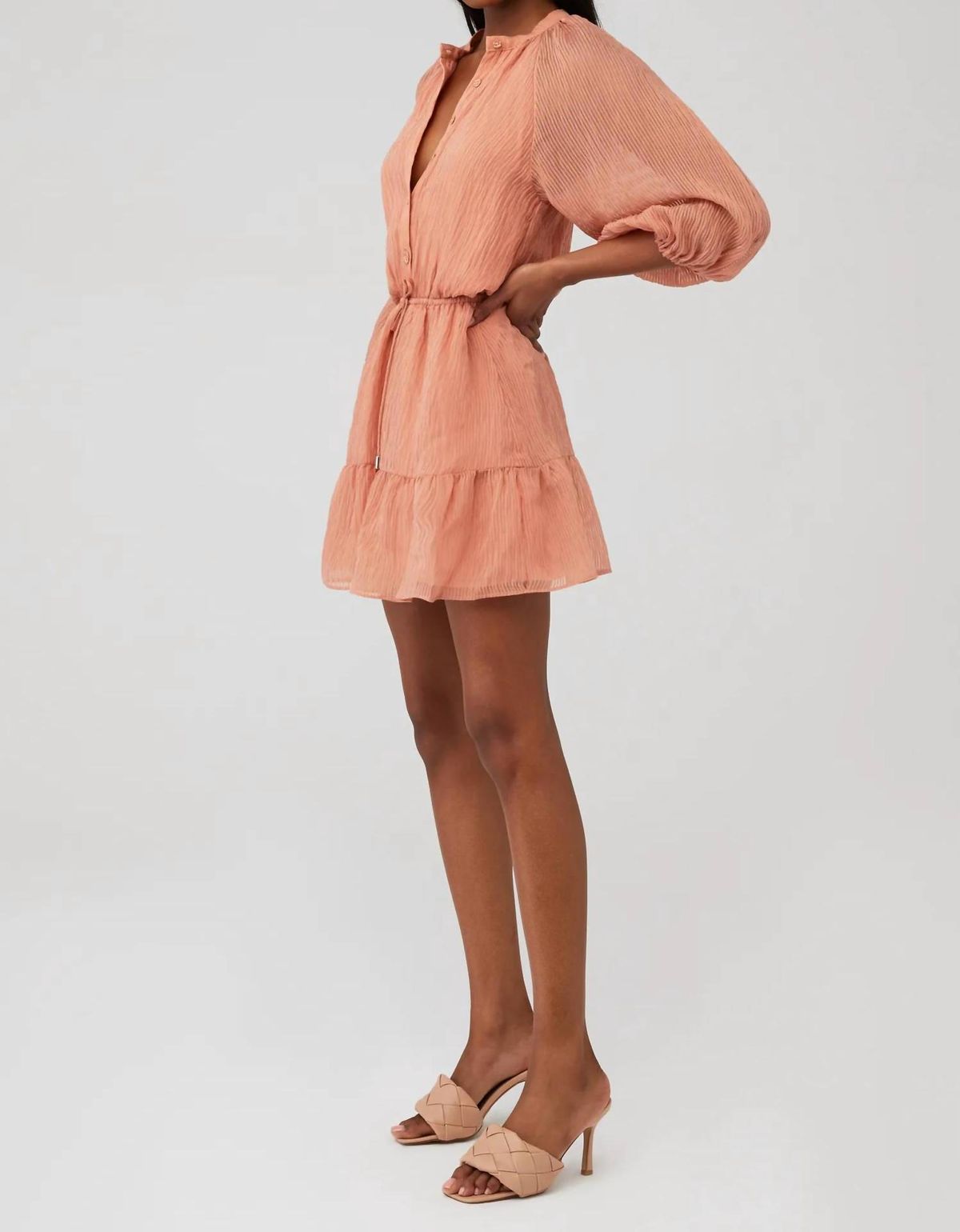 Style 1-2761614381-2901 MINKPINK Size M Sheer Pink Cocktail Dress on Queenly