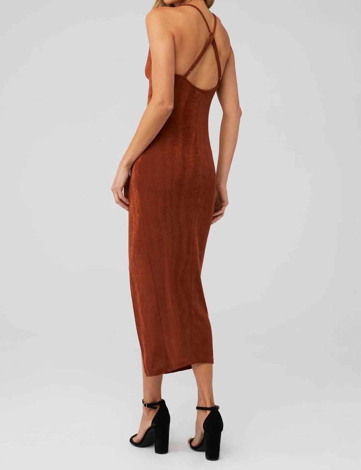 Style 1-3856418820-3855 Runaway the Label Size XS Brown Side Slit Dress on Queenly
