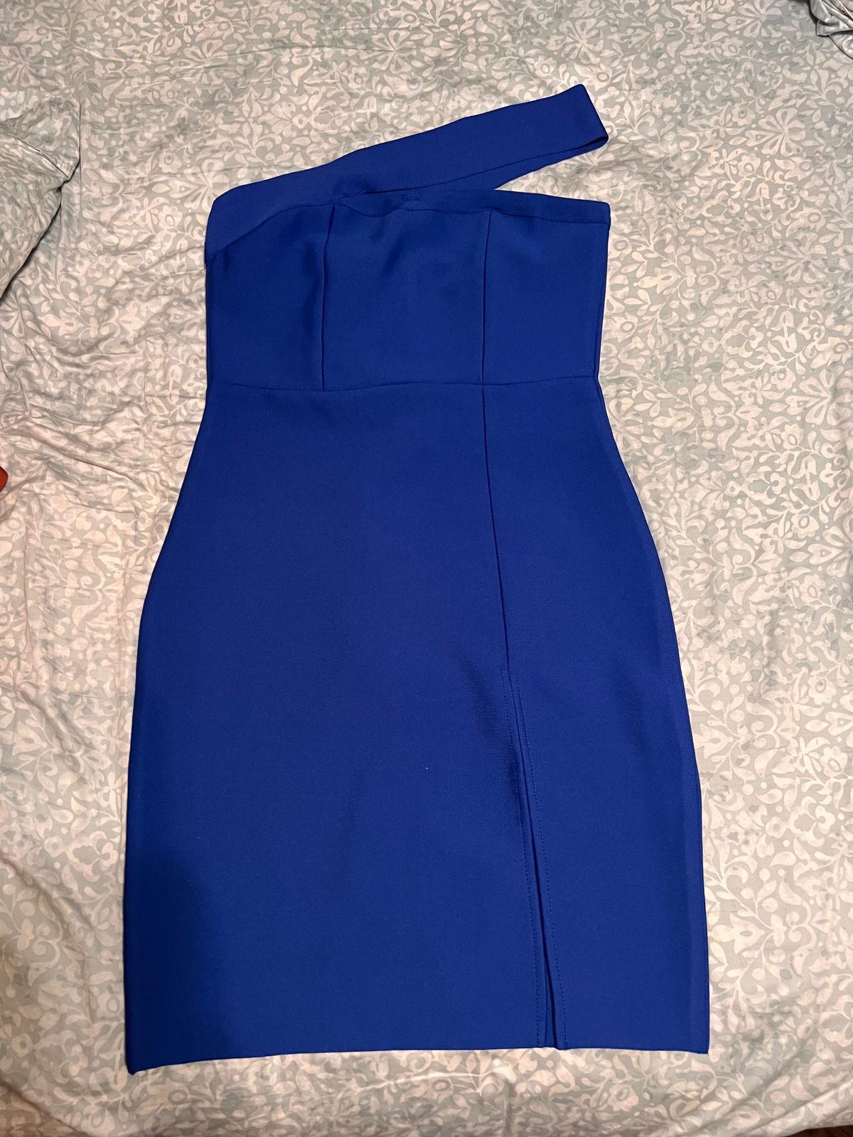 Size XL One Shoulder Blue Cocktail Dress on Queenly