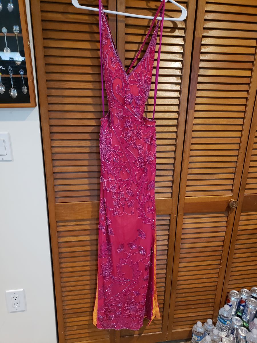 Cache Size 4 Hot Pink A-line Dress on Queenly