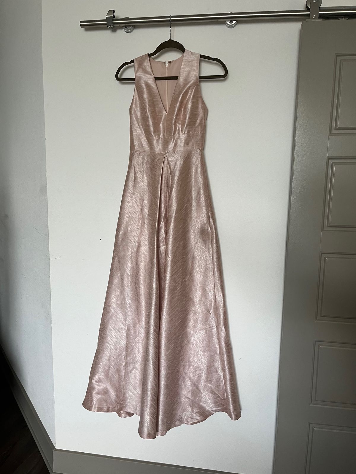 Alfred Sung Size 0 Prom Plunge Pink Floor Length Maxi on Queenly