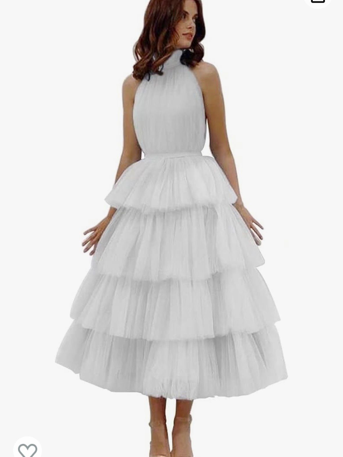 Size 12 Prom High Neck White Cocktail Dress on Queenly