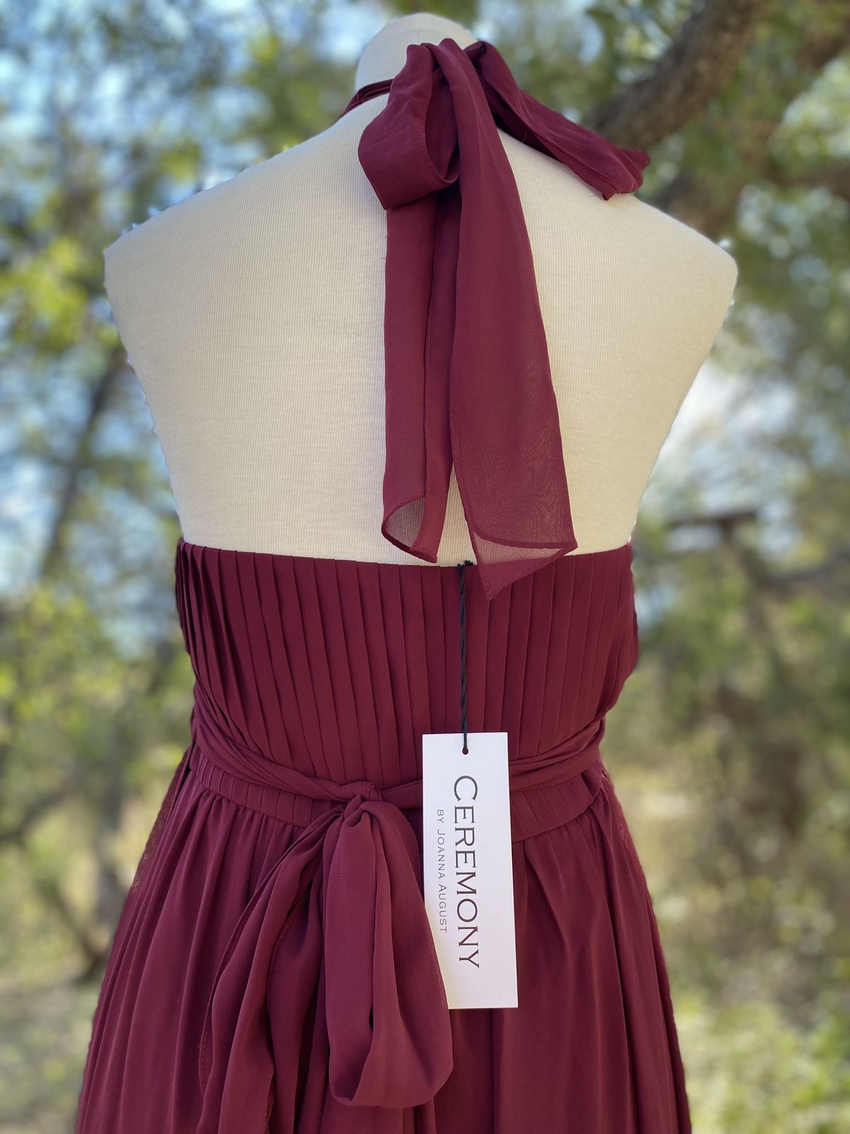 Ceremony by Joanna august Size 10 Burgundy Red A-line Dress on Queenly